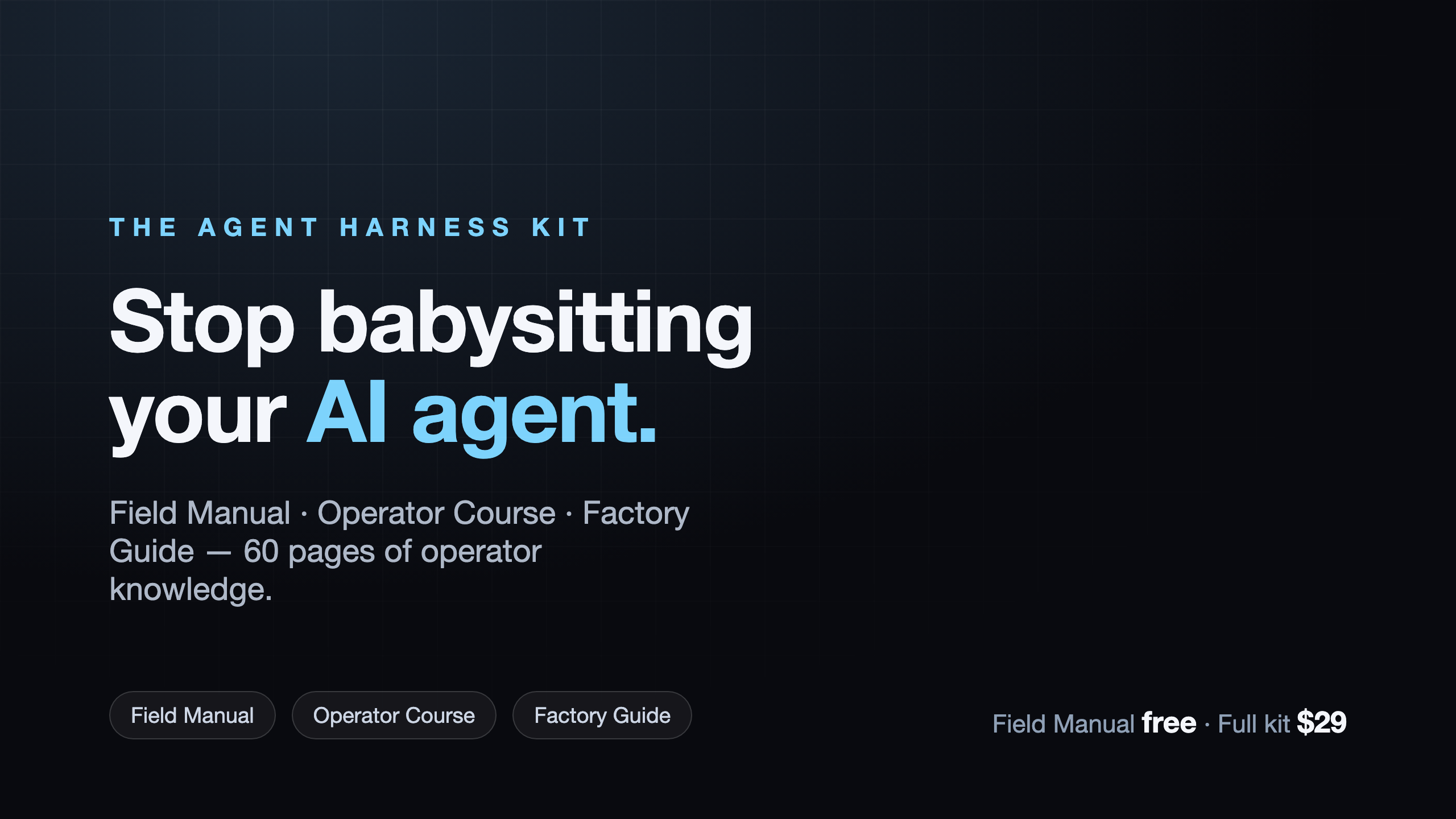 The Agent Harness Kit cover
